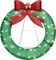 Lighted-up Christmas Wreath Bow with Lights 31.5" Prelit Outdoor Christmas Wreath Metal Holiday Decoration, Lighted Artificial Green Wreath with LED Lights, Lighted Christmas Indoor Home Display